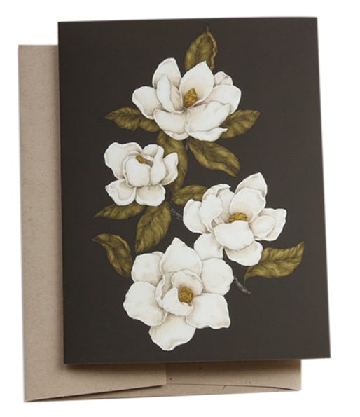 Jessica Roux Greeting Card: Magnolias